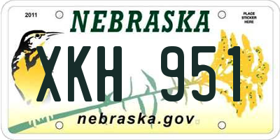 NE license plate XKH951