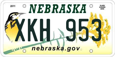 NE license plate XKH953