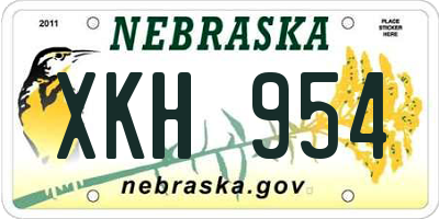 NE license plate XKH954