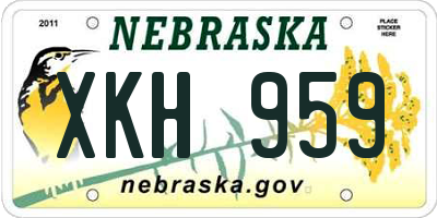 NE license plate XKH959