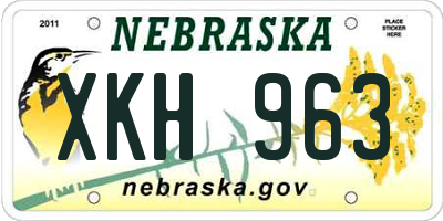 NE license plate XKH963