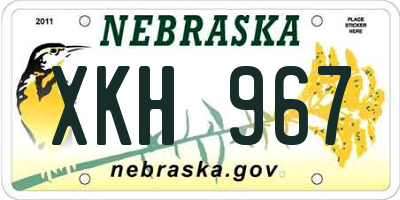 NE license plate XKH967