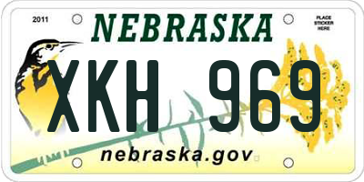 NE license plate XKH969