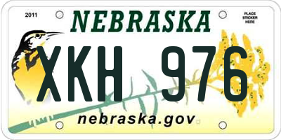 NE license plate XKH976