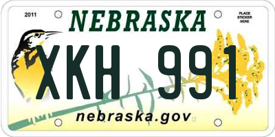 NE license plate XKH991