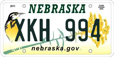 NE license plate XKH994