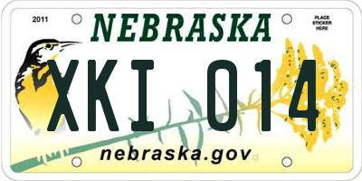 NE license plate XKI014