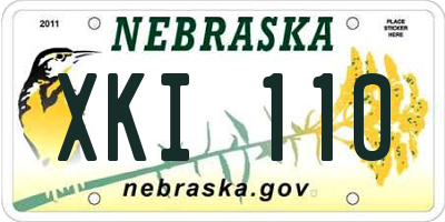 NE license plate XKI110