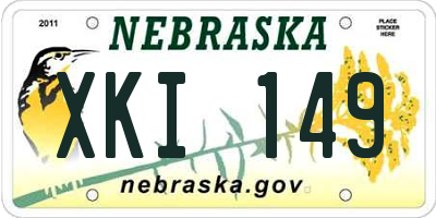 NE license plate XKI149