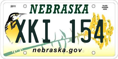 NE license plate XKI154