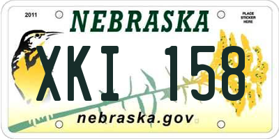 NE license plate XKI158