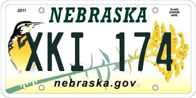 NE license plate XKI174