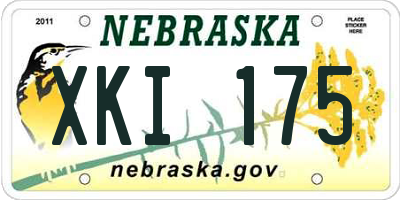 NE license plate XKI175
