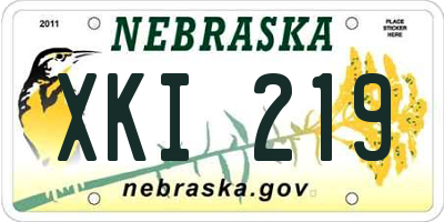 NE license plate XKI219