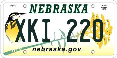 NE license plate XKI220