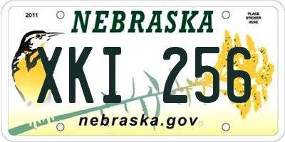 NE license plate XKI256