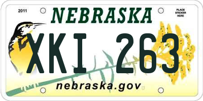 NE license plate XKI263