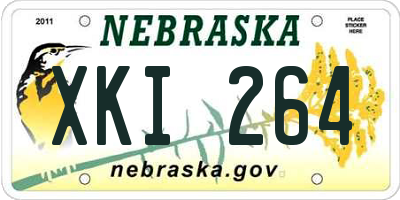 NE license plate XKI264
