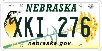 NE license plate XKI276