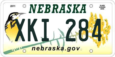 NE license plate XKI284