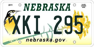 NE license plate XKI295