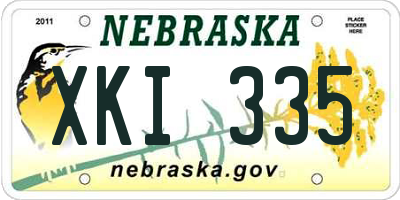 NE license plate XKI335