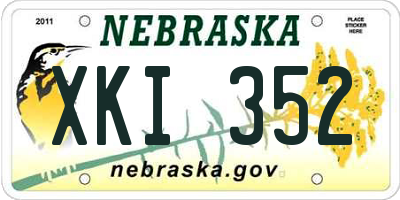 NE license plate XKI352