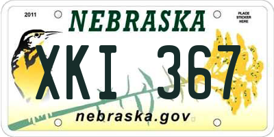 NE license plate XKI367