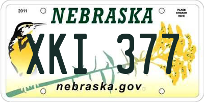 NE license plate XKI377