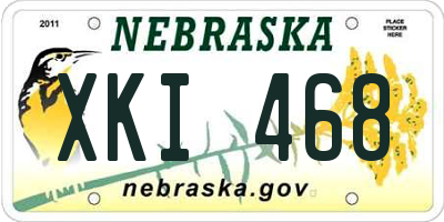NE license plate XKI468