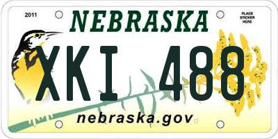 NE license plate XKI488