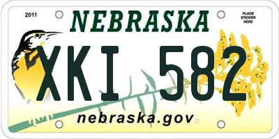NE license plate XKI582
