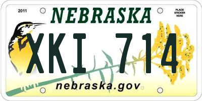 NE license plate XKI714