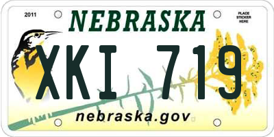 NE license plate XKI719