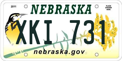 NE license plate XKI731
