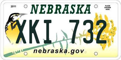 NE license plate XKI732