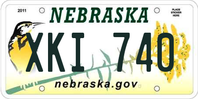 NE license plate XKI740