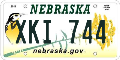 NE license plate XKI744