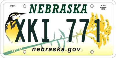 NE license plate XKI771
