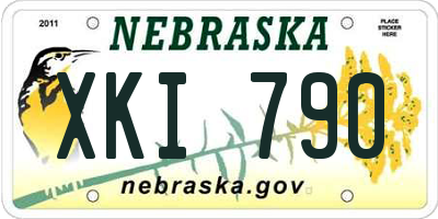 NE license plate XKI790