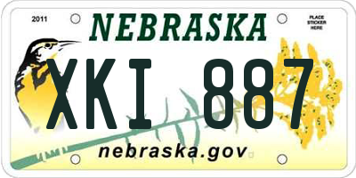 NE license plate XKI887