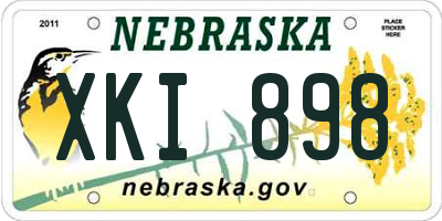NE license plate XKI898