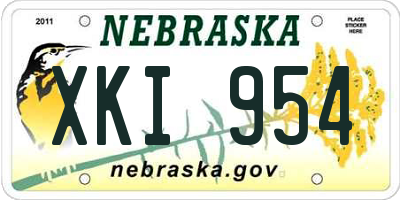 NE license plate XKI954