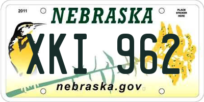 NE license plate XKI962