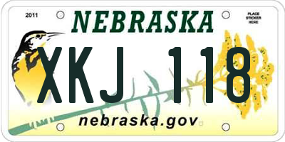 NE license plate XKJ118