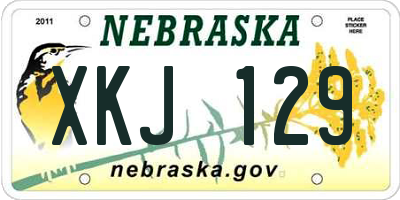 NE license plate XKJ129