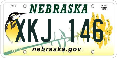 NE license plate XKJ146