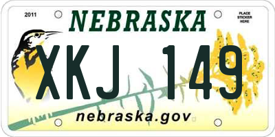 NE license plate XKJ149