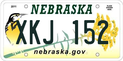 NE license plate XKJ152