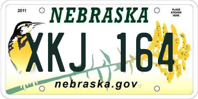 NE license plate XKJ164